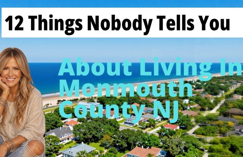 Aerial view of Monmouth County neighborhoods and Jersey Shore communities