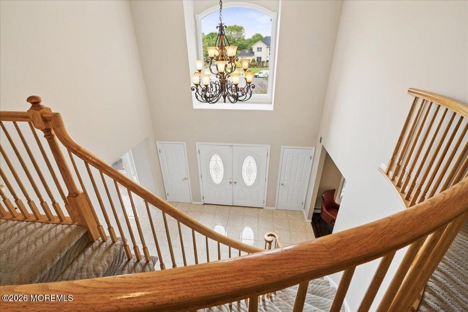 Two-story foyer in luxury Manalapan home